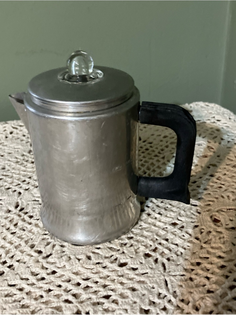Vintage Comet Aluminum 1-2 Cup Stove Top Coffee Percolator USA